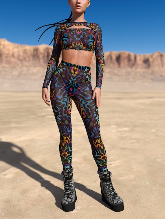 Psychedelic Clothing, Psychedelic Leggings, Trippy Leggings, Psychedelic  Clothes, Psy Trance Goa, Futuristic Clothing, Festival Clothing 