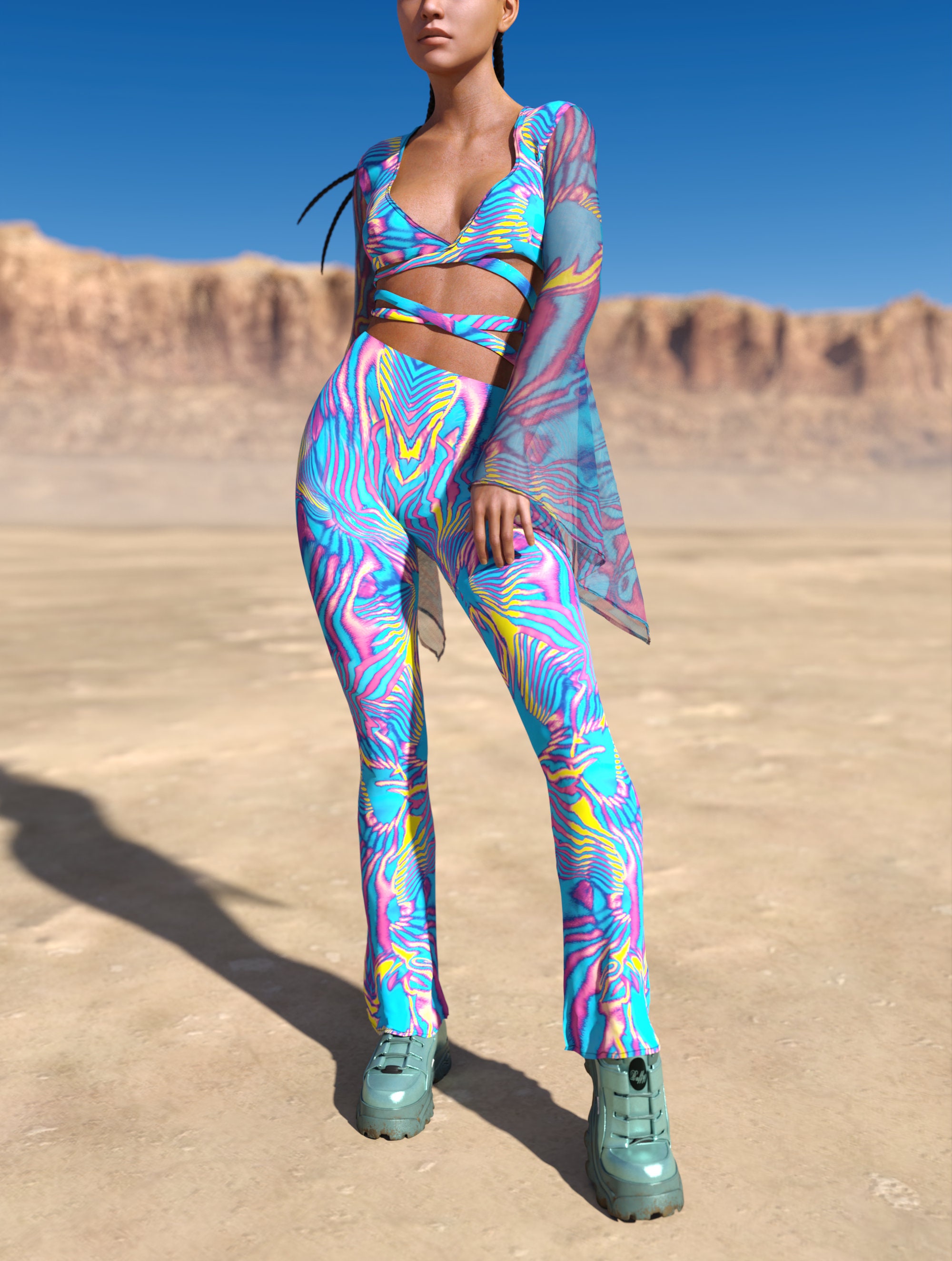 mesh rave top