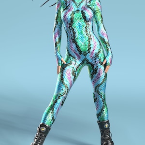 Snake Costume Women, Dragon Skin Costume Women, Animal Costume, Festival Bodysuit, Dragon Festival Catsuit, Rave Costume Women, Rave Clothes