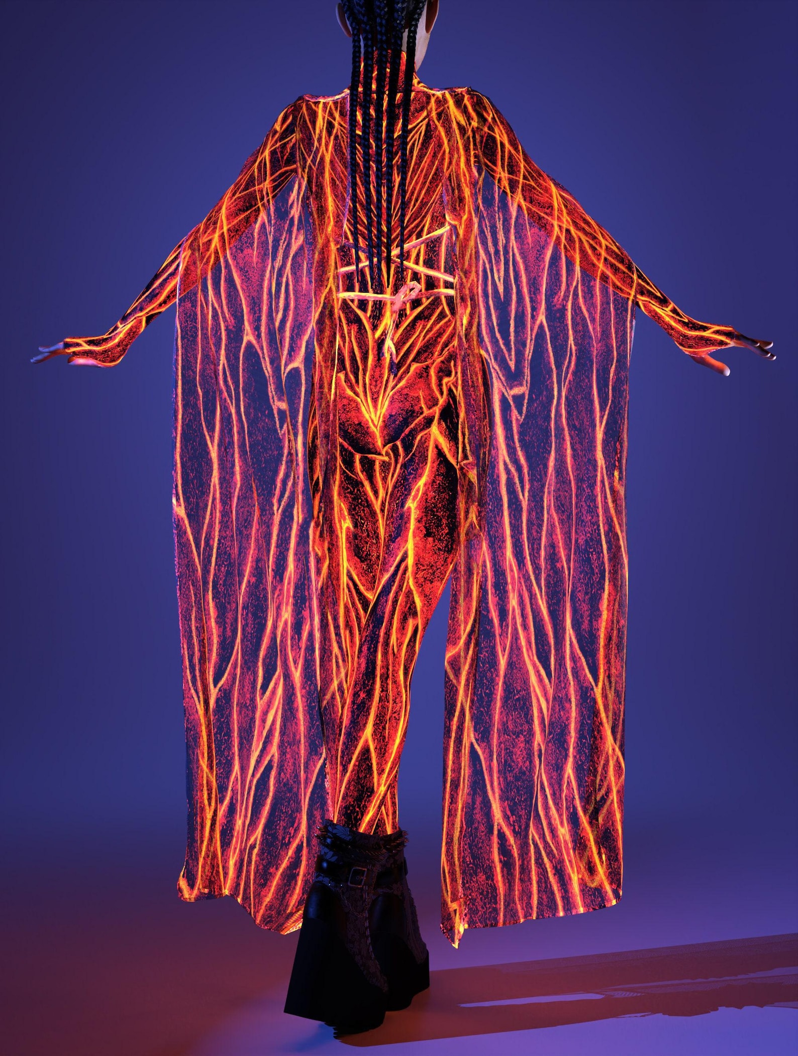Lava Burst Bodysuit: Neon UV Reactive Costume - Festival Outfit - Etsy