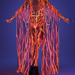 Lava Burst Bodysuit: Neon UV Reactive Costume - Festival Outfit - Etsy
