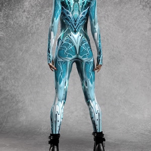 Cyber Alien Costume: Women's Halloween Cyborg Bodysuit - Etsy