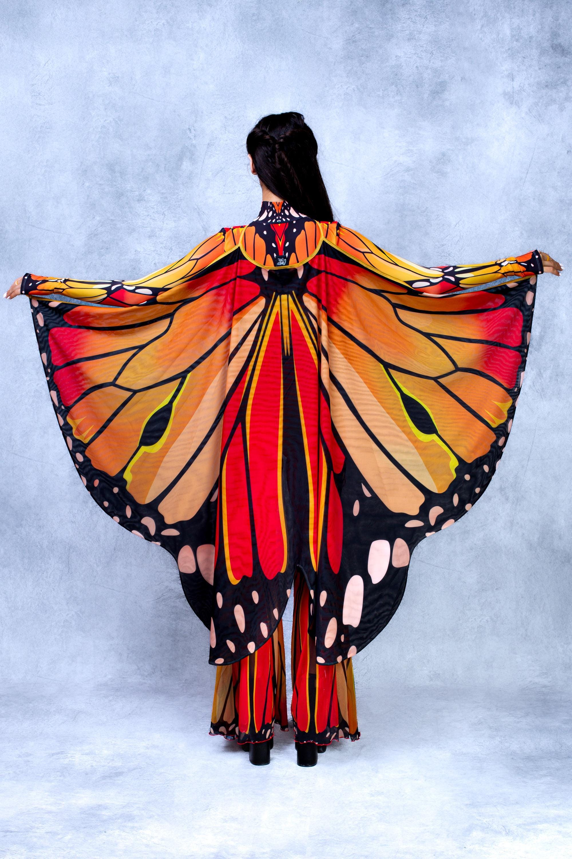 Monarch Butterfly Costume Set: Rave Festival Outfit With Wings - Etsy