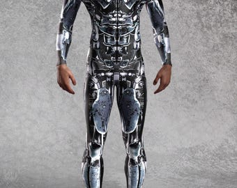 Robot Halloween Bodysuit Men, Cyberpunk Costumes for Men