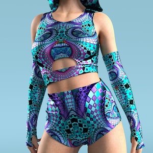 Rave Top mit Kapuze: Jupiter Clown Festival Outfit