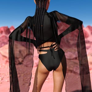Festival Black Wings, Rave Dancer Wings, Transparent Angels Wings, Festival Wings, Mesh Party Wings, Burning Man Outfit, Festival Mesh Wings