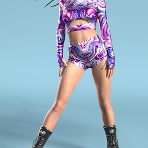 WonderTrip Rave Outfit: Sexy Festival Set with Shorts and Top