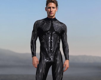 Carbon Halloween Costume: Futuristic Full Bodysuit
