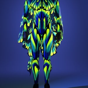 UV Light Costume Man, Performance Costume Man, Neon Costume Men, Festival Costumes Men, Rave Bodysuit Man, Festival Bodysuit, Rave Outfit image 6