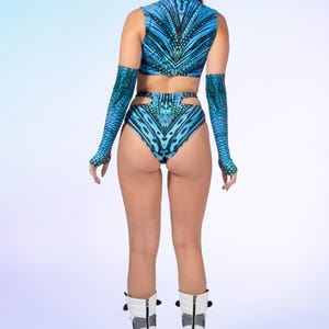 Rave Mesh Wings, Festival Wear, Rave Clothing, Woman Outfit, Festival Party Outfit, Rave Wings, Performance Woman Clothing, Outfit Wings image 4