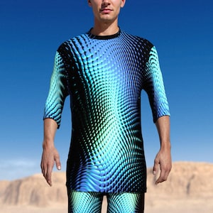 Rave Tshirt Men, Festival Top Men, Rave Outfit Men, Rave Shirt, Male Performance Shirt, Festival Outfit Men, Festival Trippy T-Shirt For Man