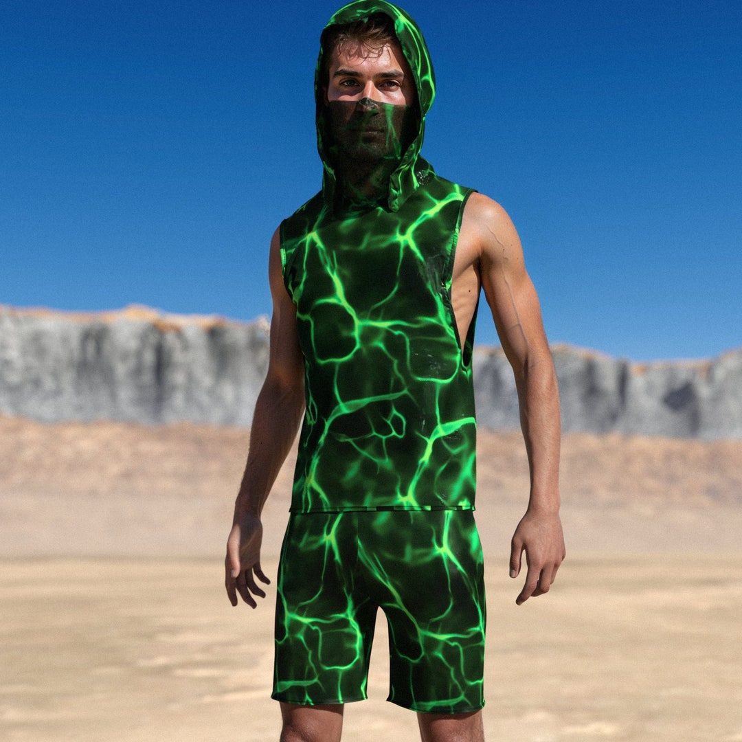 Festival Outfit Men, Rave Tank Set Man, Festival Set for Men, Men Rave ...