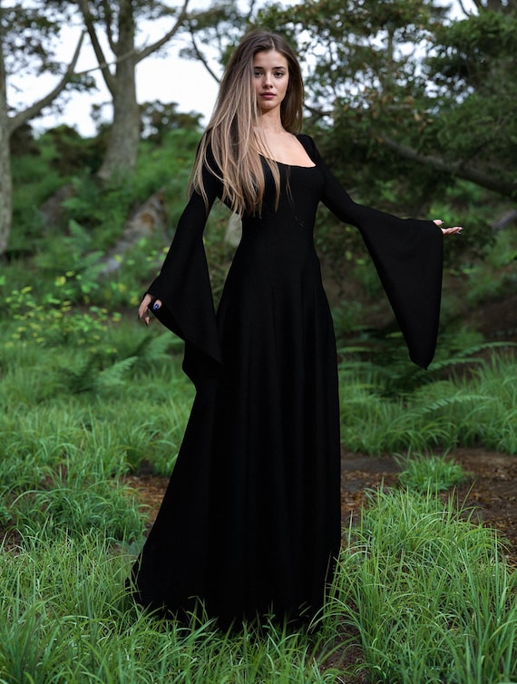costume long black dress 29 All Black Halloween Costume Ideas