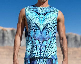 Rave Muscle Top: Burning Man Festival Sleeveless Shirt