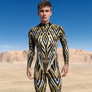 Festival Male Costume, Rave Party Costume, Party Costume Male, Cosplay Costume Men, Rave Costumes For Men, Festival Bodysuit, Rave Outfit