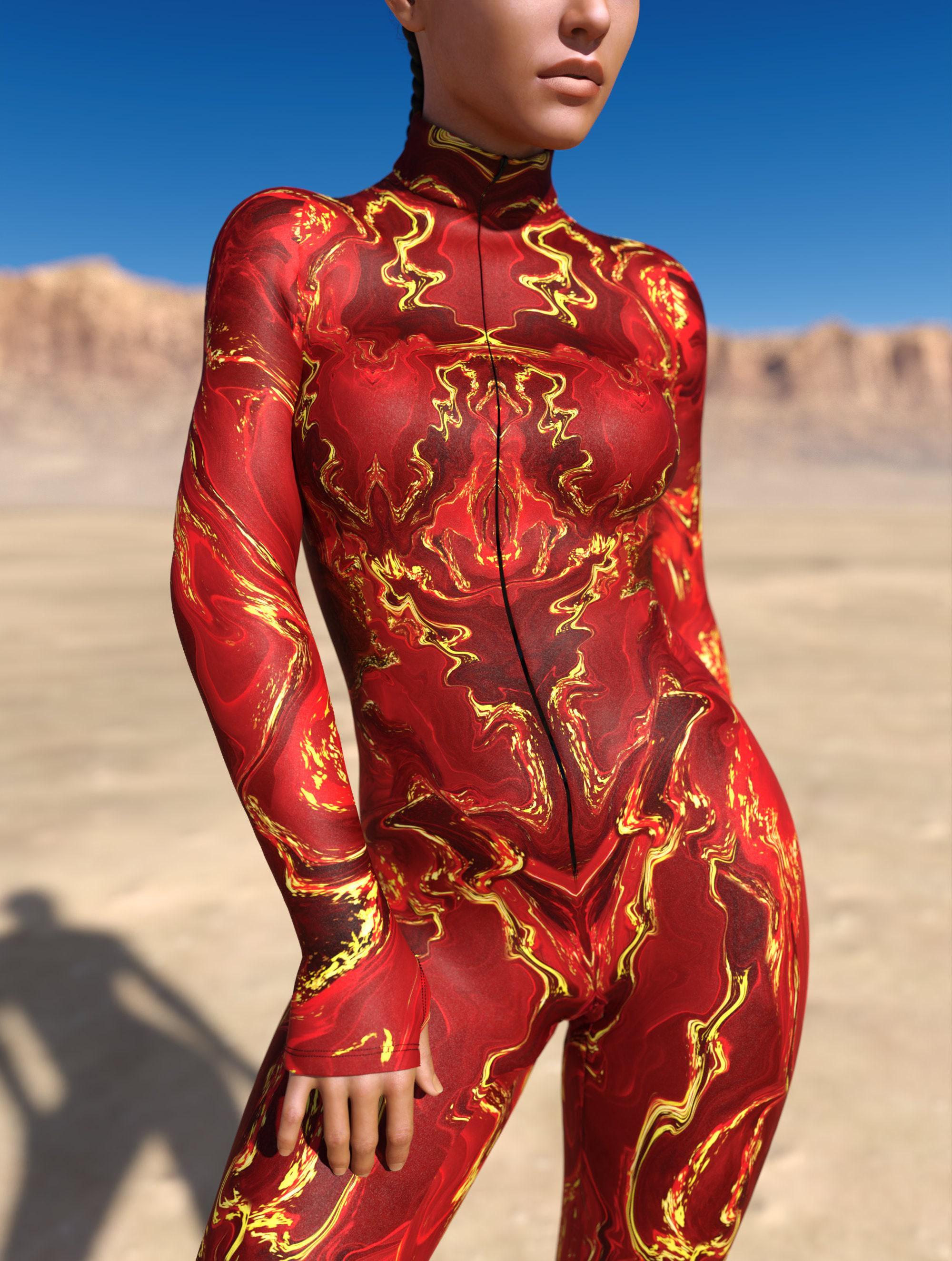 Psychedelic Rave Costume: Red & Gold Print Stretch Festival Outfit - Etsy