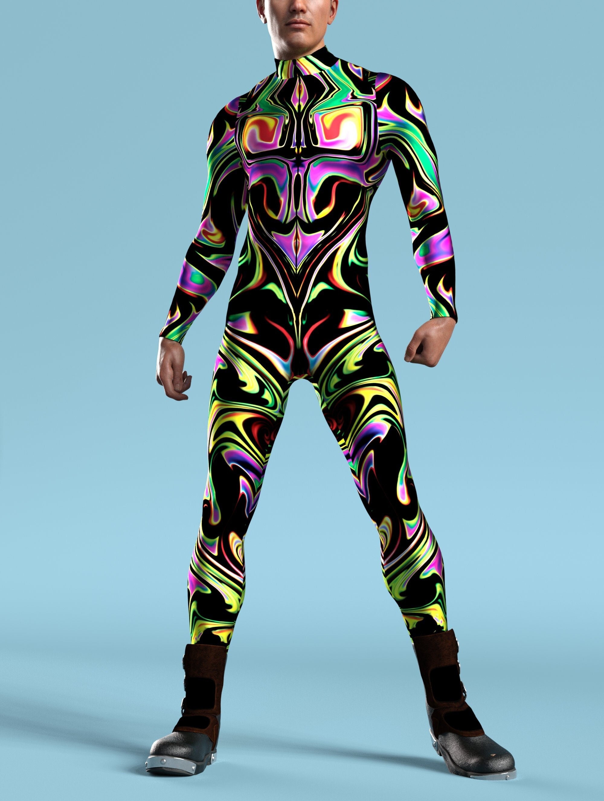 Male Bodysuit Rave Bodysuit Men Festival Male Costume Male Etsy