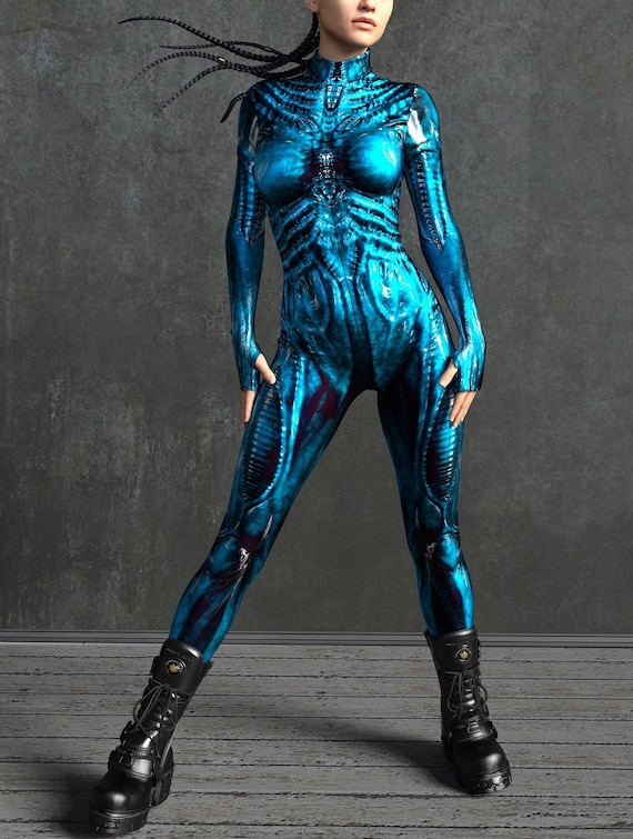 Adulte Alien Latex Masque Halloween Sci-Fi accessoires costume robe fantaisie 