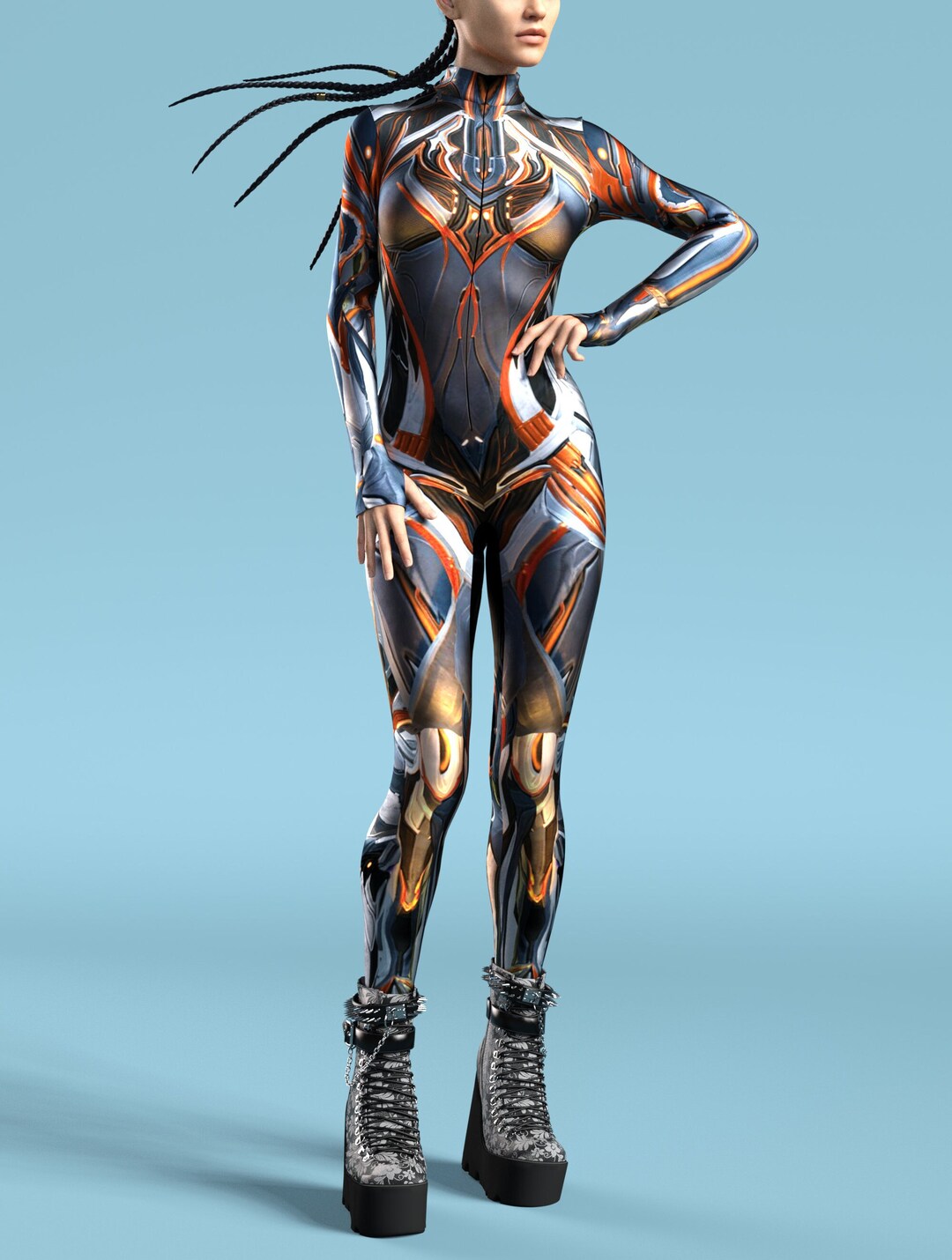 Droid Costume Women, Cyborg Costume Women, Rave Bodysuit, Festival ...