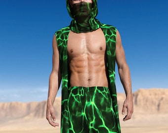 Dust Spectre Rave Outfit: Asymmetrical Vest and Loose Pants