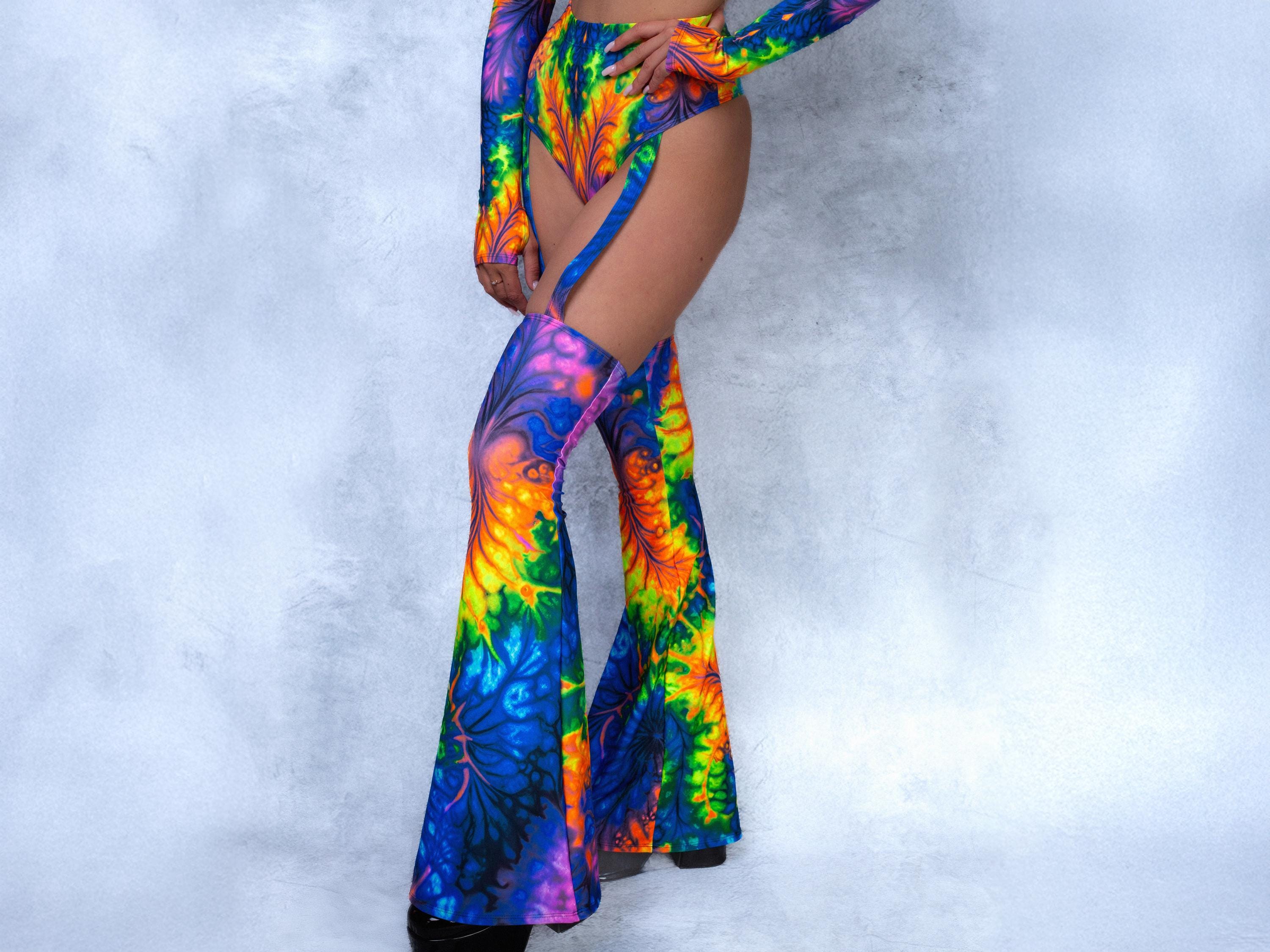 Rave Chaps Woman,  UV Festival Chaps, Rave Bikini Woman, UV Festival Sexy Pants, UV Festival Outfit, Performance Pants, Rave Clothing