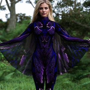 Ethera Dark Costume: Women's Halloween Mock Neck Outfit