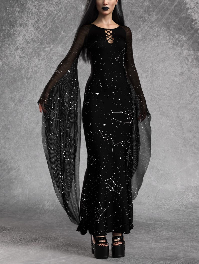 Witch Dress Women, Halloween Dress Women, Lace up Gown Dress, Halloween