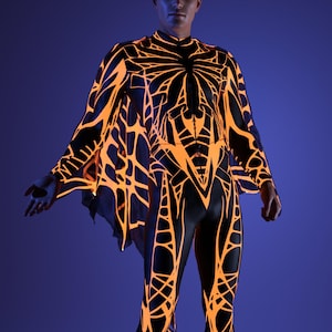 Festival Costume Man, UV Men Costume, Male Party Festival Costume, UV Reflective Costume, Neon Costume, Rave Costume Man, Unique Costume Man