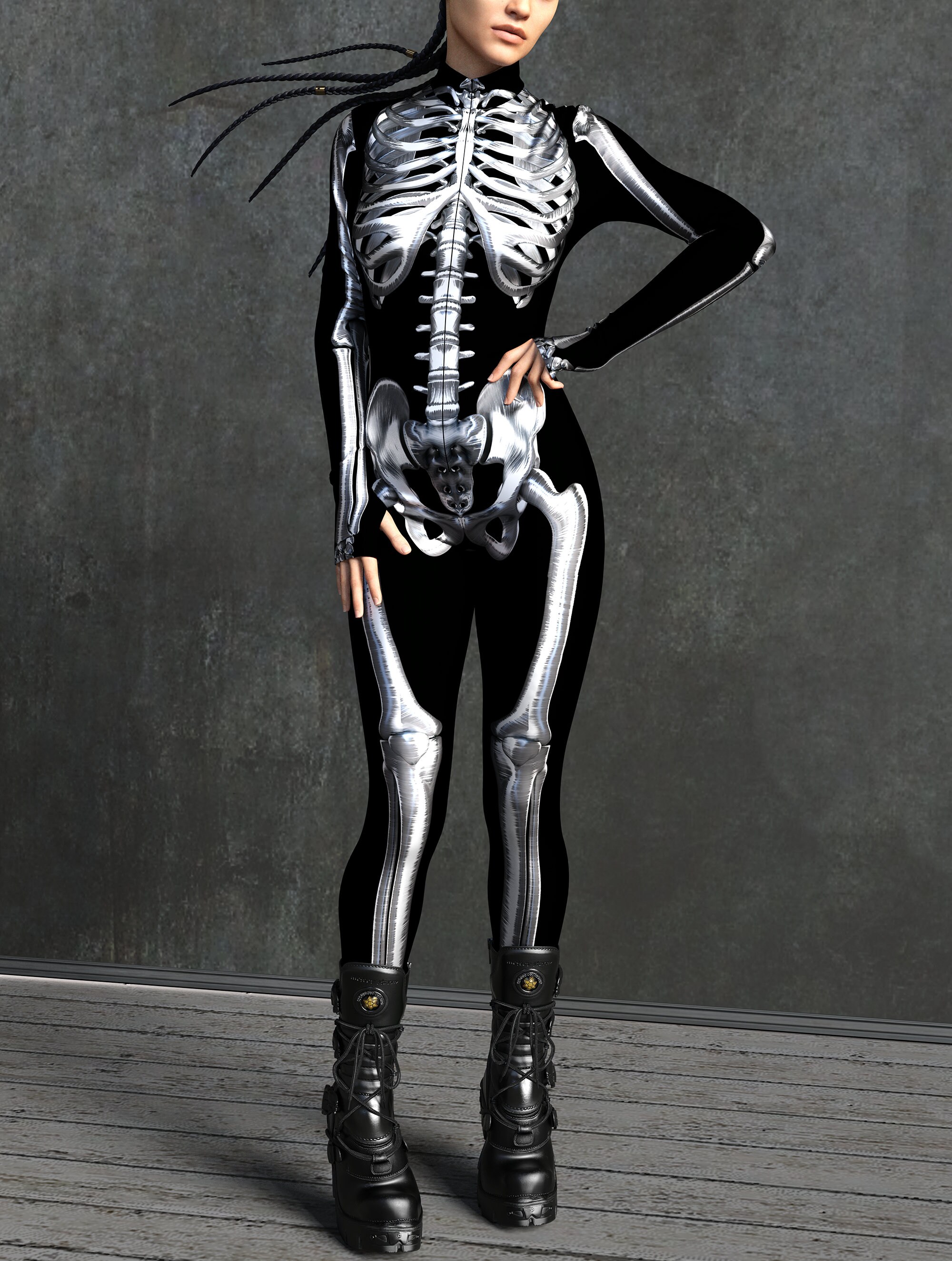 Women's skeleton hot sale jumpsuit