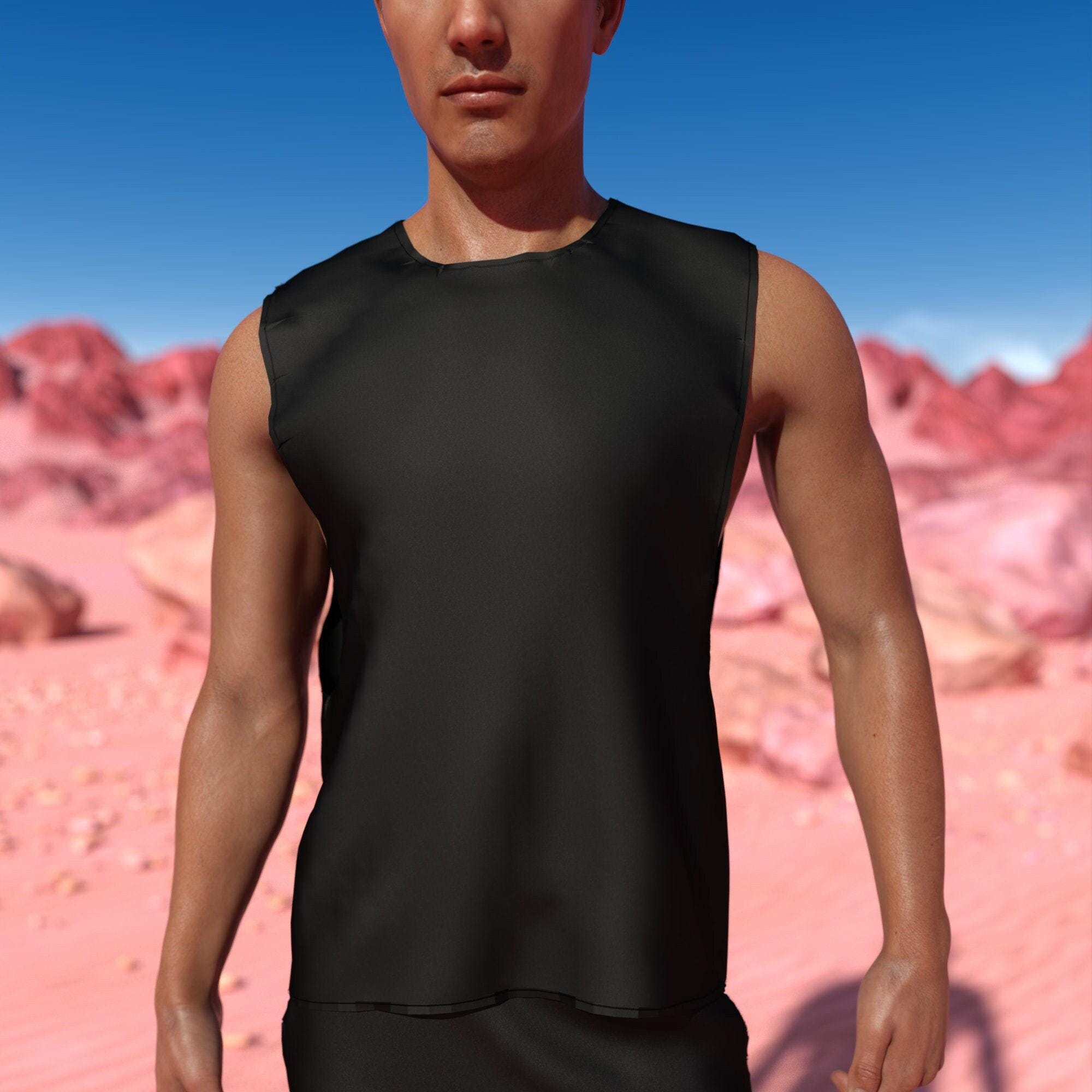 Festival Male Black Top, Male Rave Top, Performance Men Top, Festival Men Top, Rave Top For Man, Burning Man Outfit, Summer Top, Rave Outfit