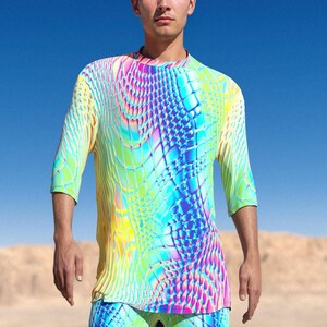 Rave Disco Top For Men, Festival Tshirt Men, Trippy Shirt Men, Disco Shirt, Rave T-Shirt For Man, Rave Outfit Men, Festival Disco Outfit Men