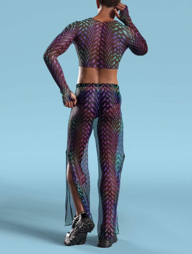 Festival Male Crop Set, Mesh Rave Set, Festival Mesh Set, Rave Male Set ...