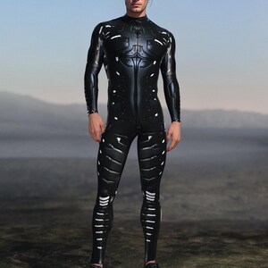 Invader Skin Bodysuit: Men's Festival Costume, Rave Costume image 2