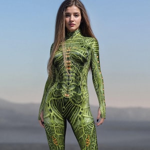 Insectenkostuum vrouwen, elfenkostuum vrouwen, alien kostuum vrouwen, festivalkostuum vrouwen, alien bodysuit vrouwen, festivalkostuums voor vrouwen
