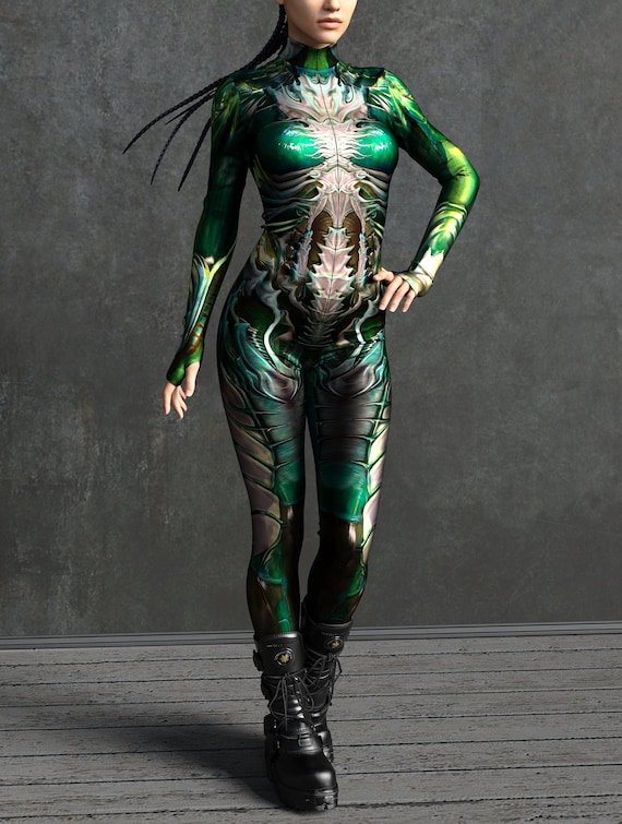 Alien Bodysuit, Halloween Costume for Women, Alien Halloween