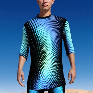 Festival T-Shirt For Man, Rave Outfit Men, Rave Top For Men, Male Psychedelic Shirt, Disco Shirt, Festival Tshirt Men, Festival Outfit Men