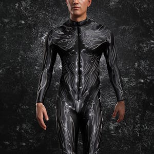 Halloween Male Costume, Halloween Party Men Costume, Futuristic Costume For Men, Party Halloween Costume, Carbon Halloween Full Costume Men