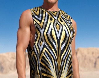 Hypnometallic Rave Top: Sleeveless Festival Muscle Shirt