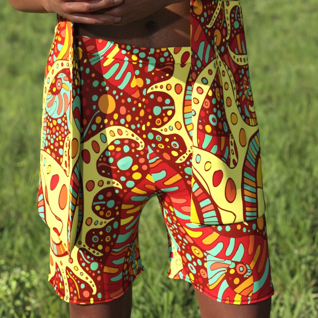 Psychedelic Trippy Holographic Men's Shorts