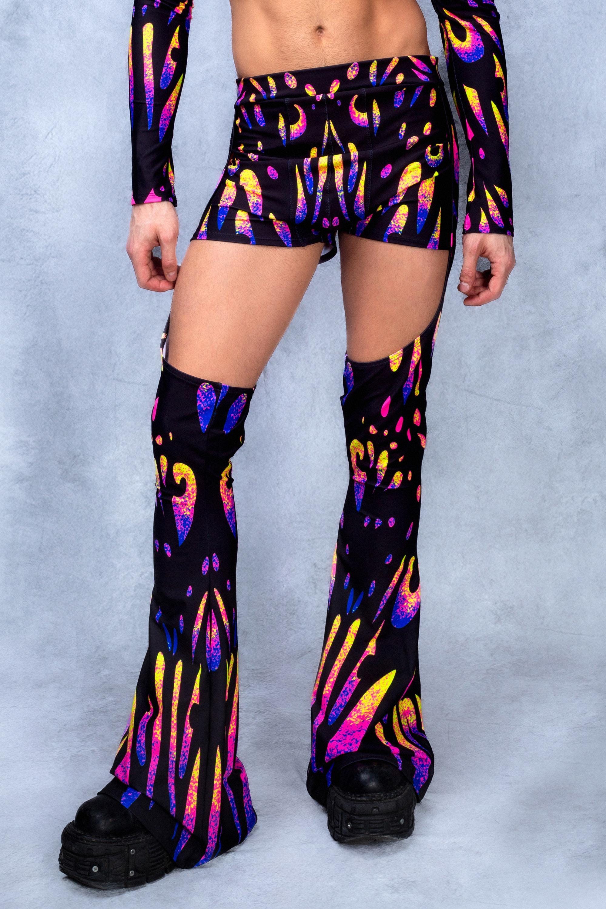 UV Rave Chaps: Psychedelic Bell Bottoms Costume - Etsy