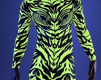 Neon Rave Costume: UV Light Psychedelic Festival Outfit Sweden