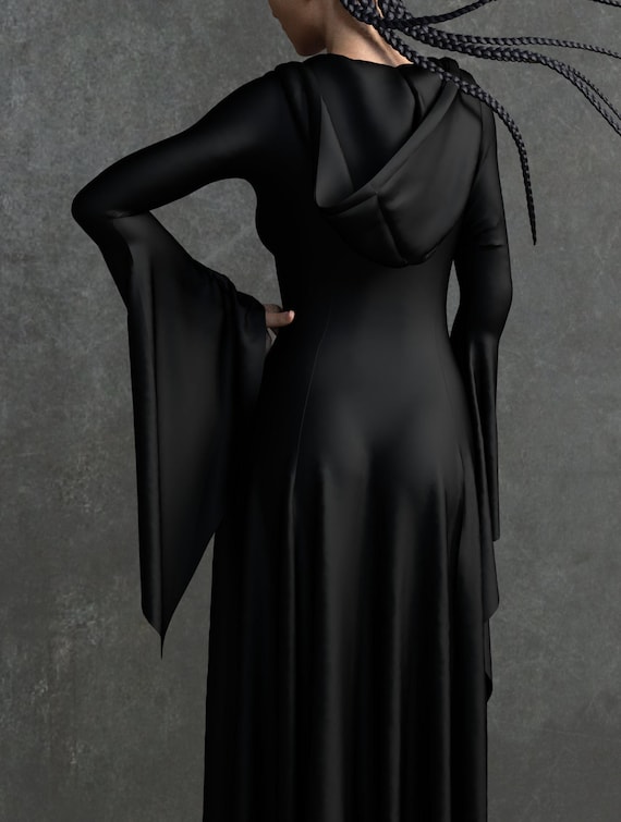 black witch dress amazon PARIS GEORGIA Davie Dress in Black main image 1