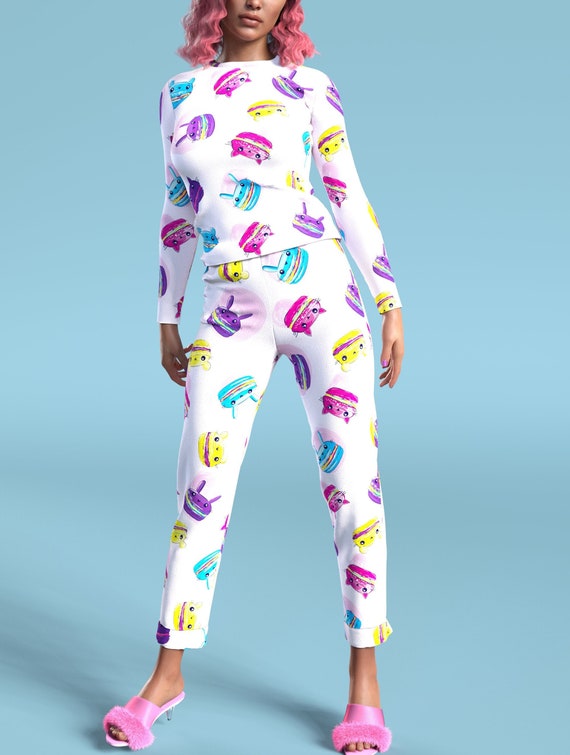 Verlaten Leia Leonardoda Pajamas Women Comfy Pajama Set Cute Pyjama Top PJ Set for - Etsy