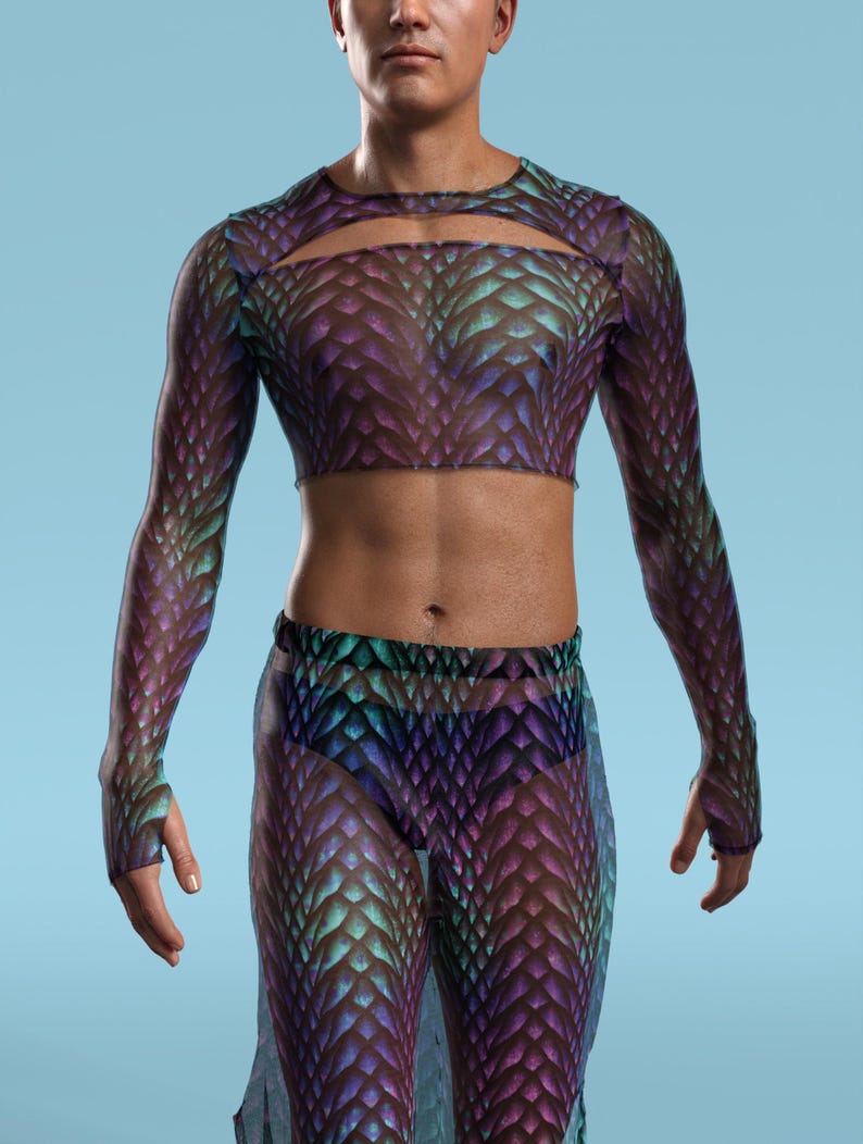 Festival Male Crop Set, Mesh Rave Set, Festival Mesh Set, Rave Male Set ...