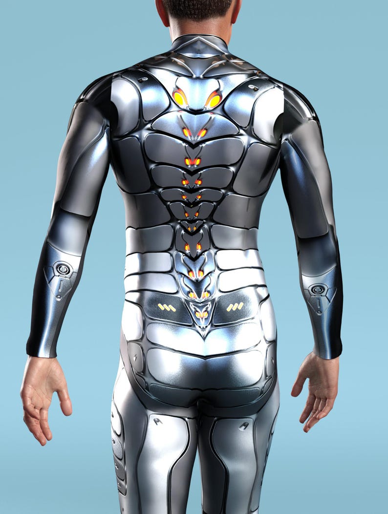 Cyber Droid Costume: Men's Festival Bodysuit, Rave Outfit - Etsy