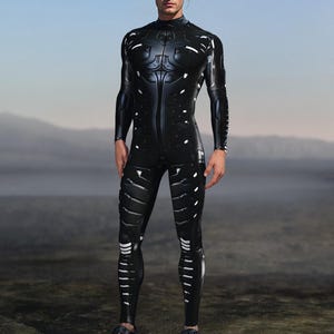 Invader Skin Bodysuit: Men's Festival Costume, Rave Costume image 3