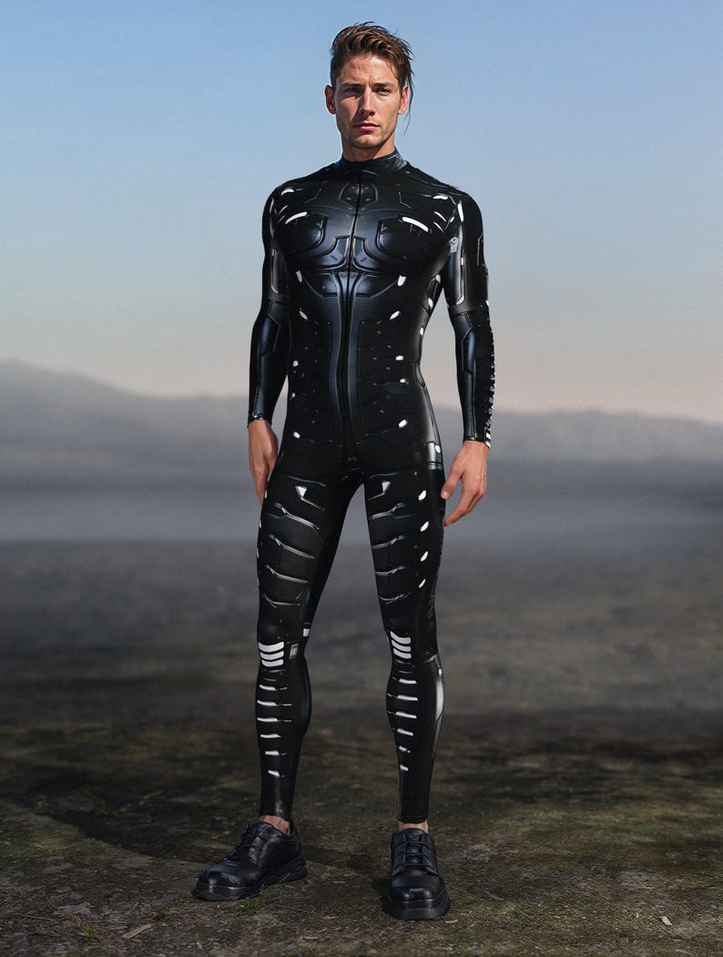 Invader Skin Bodysuit: Men's Festival Costume, Rave Costume image 3