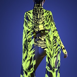 Festival Disco Wings, Rave Dancer Wings, Transparent Angels Wings, Neon Clothing, UV Light Outfit, Burning Man Outfit, Festival Mesh Wings
