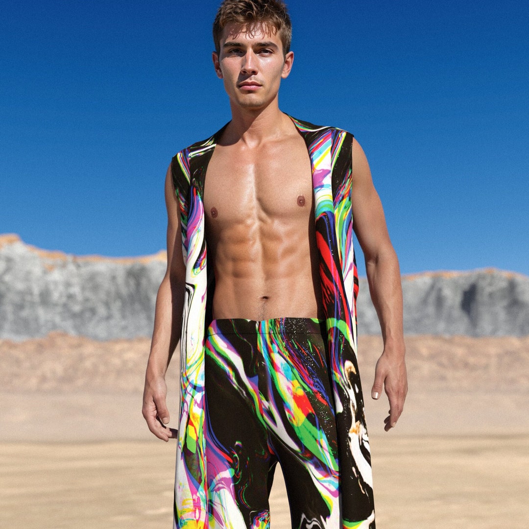 Mens Rave Summer Festival Outfits Men Fashion Music Festival - Main Image