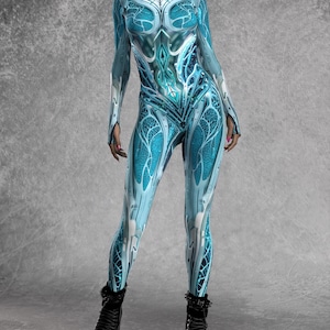 Cyber Alien Costume: Women's Halloween Cyborg Bodysuit - Etsy